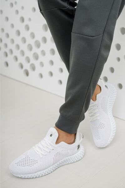 DUNLOP Erkek Beyaz Triko Sneaker Spor Ayakkabı 1020