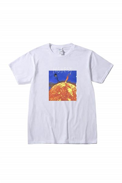Trendiz Unisex White Printed Highest Oversize Tshirt