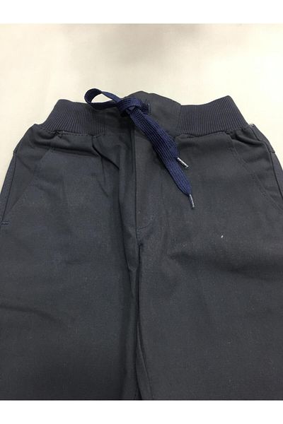 1983 GÖKKUŞAĞI KİDS ÇOCUKLARIN RENKLİ DÜNYASI Boy's Navy Blue Linen School Pants