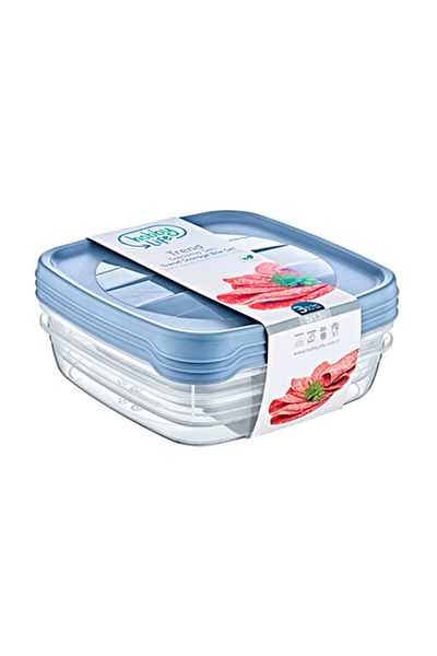 HOBBY LİFE Trend Square Storage Container Set 3 X 1.3 Liter