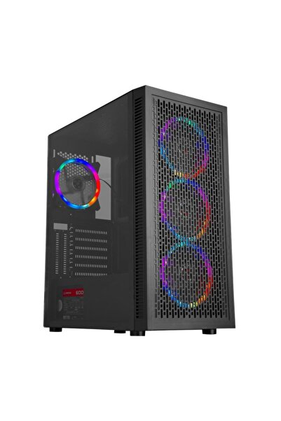 Rampage Platıno 4 Ad. 12cm Rainbow Fanlı 600w 80 Plus Bronze Temper Camlı Mes...