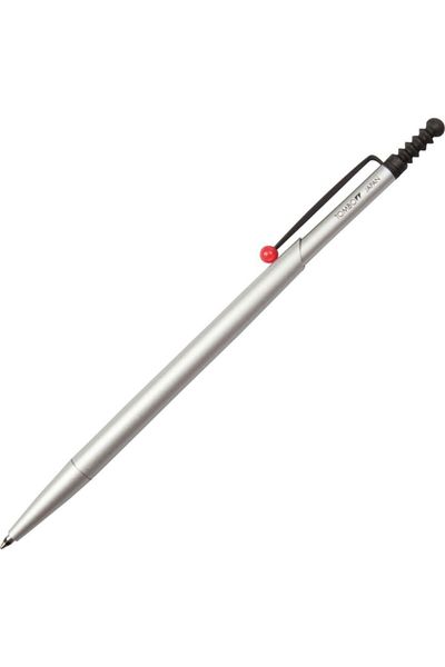 Tombow : Zoom 727 : Ballpoint Pen : 0.7 mm : Silver (Red Clip - Cardboard Box)