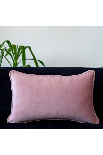 Fabricland Imported Silk Velvet Powder Pink Color Throw Pillow Cover 30x50cm