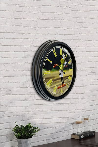 Kasva Concept Gift 40 cm Black Metal Mr. Chef Kitchen Wall Clock