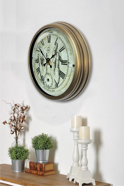 Kasva Concept Gift 40 cm Antique Metal London Wall Clock