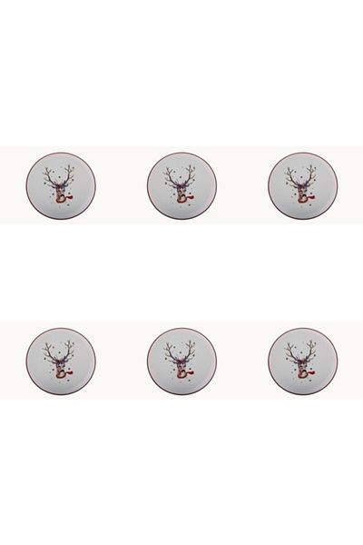 Porland Winter Flat Plate 20cm Set of 6