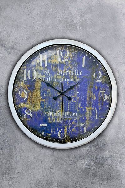 Kasva Concept Gift 40 cm White Metal Schengen Wall Clock