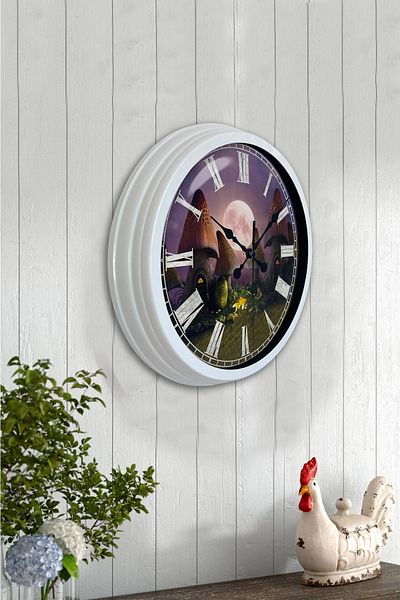 Kasva Concept 40 cm White Metal Children's Room Wall Clock