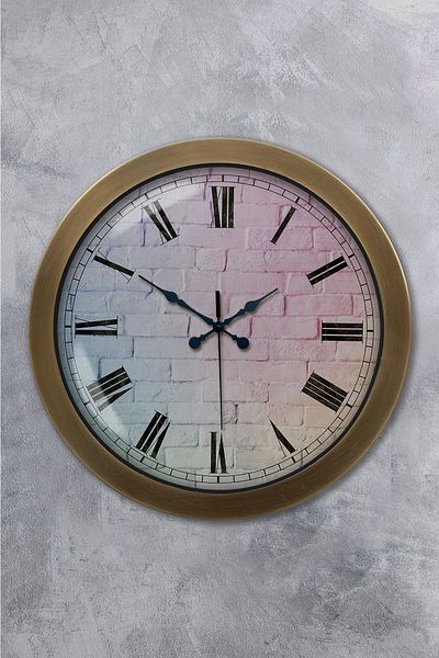 Kasva Concept 36 cm Antique Metal Aegean Wall Clock