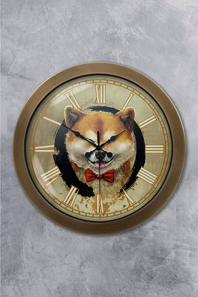 Kasva Concept Δώρο 36 εκ. Αντίκα Μεταλλικό Ρολόι Τοίχου Wolf