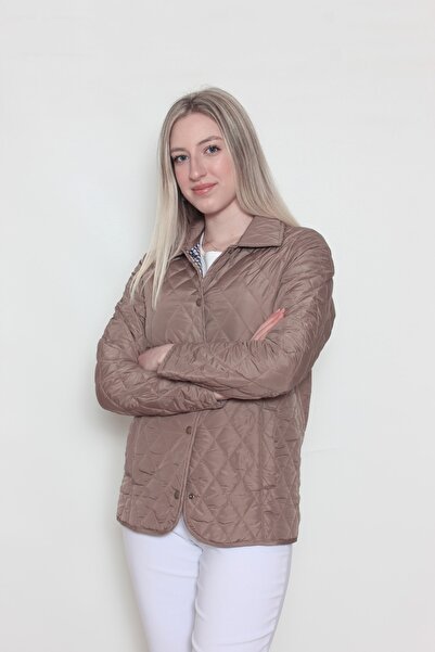 Cottoncool Women's Beige Spring Quilted Coat