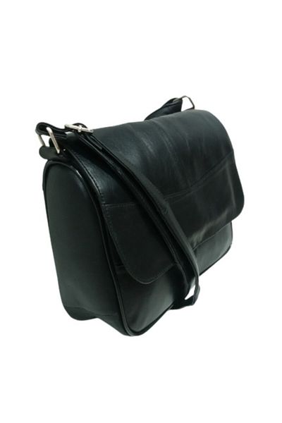MERİÇ ÇANTA Women's Black Piece Leather Shoulder and Shoulder Bag