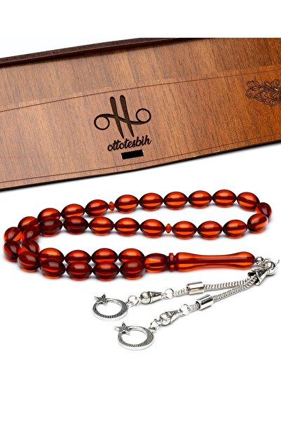 OTTOTESBİH Mărgele de rugăciune din chihlimbari cu parfum portocaliu pentru b...