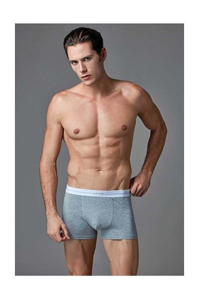 Eros Stretch-Boxershorts für Herren, 3-teilig, Grau, Schwarz und Marineblau
