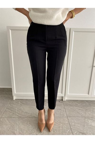YZK Collection High Waist Fabric Trousers