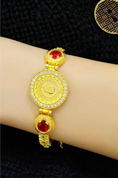 aytekgold Yakut Kırmızısı Çeyrekli Kelepçe