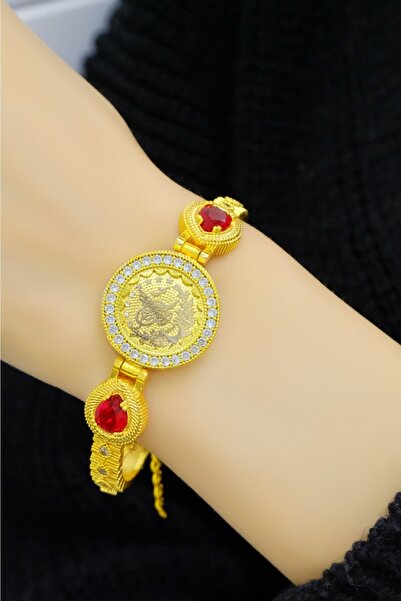 aytekgold Yakut Kırmızısı Tuğralı Kelepçe