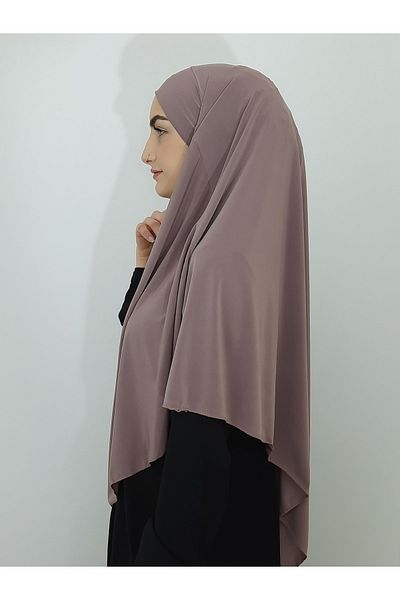 R&S modibone Souffle Ready Tied Large Scarf Suitable for Hijap Hajj Umrah Sandy Fabric Mink Color