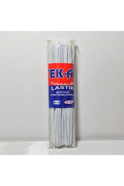 ÜNSALAN HOBİ White Round Elasticity Elastic Clothing Elastic Elastic Foot Elastic 10 Meters