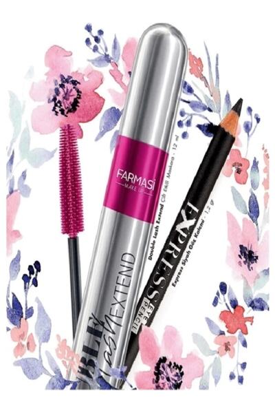 Farmasi Double Lash Extend Çift Etkili Maskara 12ml Ekspress Siyah Göz Kalemi