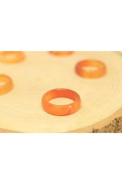 Yasamtohumu Agate Stone Ring 6mm Thick (standard Size)