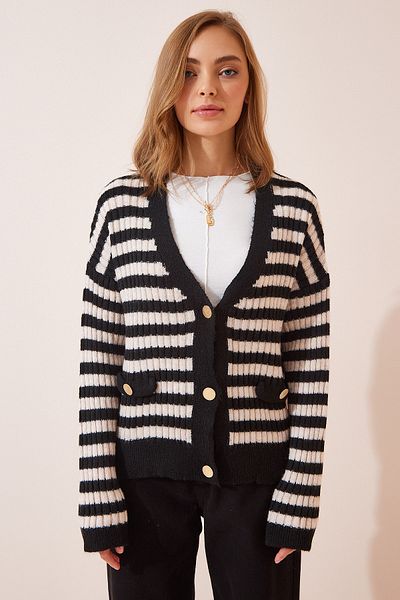 Happiness İstanbul Strickjacke - Beige - Regular Fit