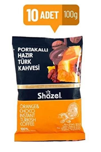 Shazel Turkish Coffee with Orange 100 Gr X 10 Pieces