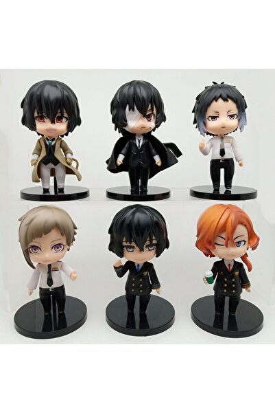 RMC Design Anime Bungou Stray Dogs 6'lı Figür Set Pvc 10 Cm My Hero Academia