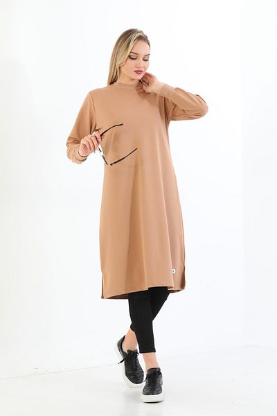 Elif Okur Hijab Long Tunic 110cm Beige 1215
