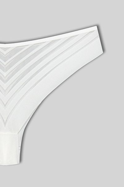 HNX Ecru Διάφανη Δαντέλα Βραζιλιανή Γυναικεία κιλότα