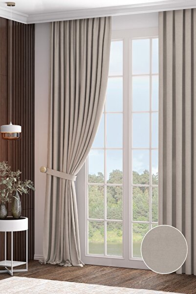 Altındaş Tekstil Petek Fon Perde Ekstrafor Büzgülü (PİLESİZ) Tek Kanat Fildiş...