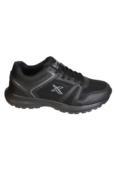 Kinetix Black Mesh Lace-Up Casual Running Sneakers