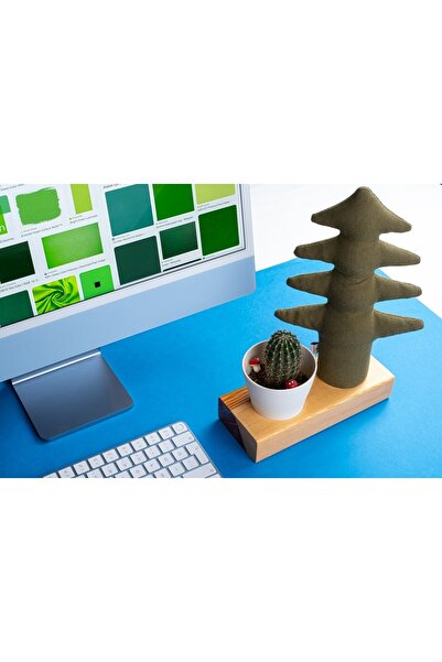 KAYIGO وعاء الزهور وحامل الملاحظات - الصنوبر الأخضر