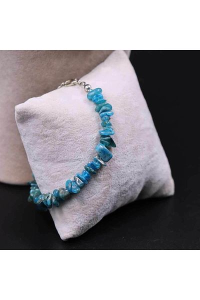 MYTAKIAĞACIMFH Apatite Stone Cracked Natural Stone Necklace Bracelet Set