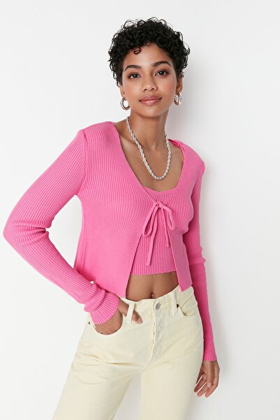 Trendyol Collection Cardigan - Pink - Slim