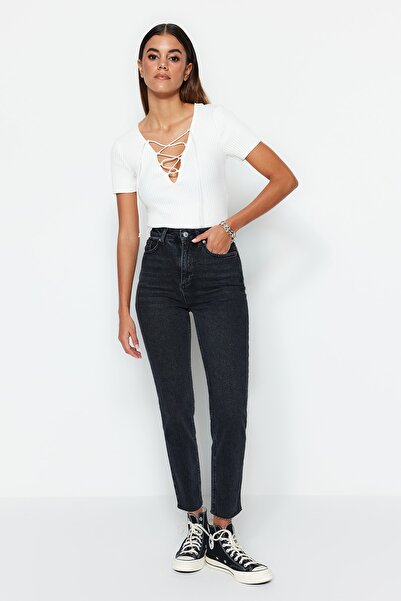 Trendyol Collection Jeans - Black - Mom