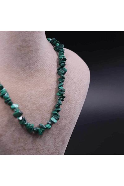 MYTAKIAĞACIMFH Malahit Malachite Stone Cracked Natural Stone Necklace Bracelet Set