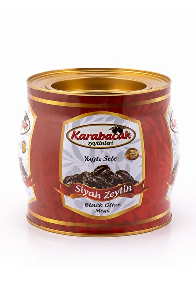 Karabacak Zeytin Karabacak Siyah Zeytin Mega Boy 2 Kg Teneke