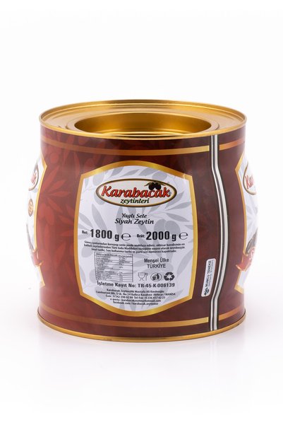 Karabacak Zeytin Karabacak Siyah Zeytin Mega Boy 2 Kg Teneke