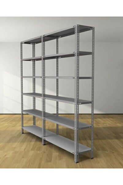 31x93x200 6 Katlı Duble Galvaniz Çelik Raf