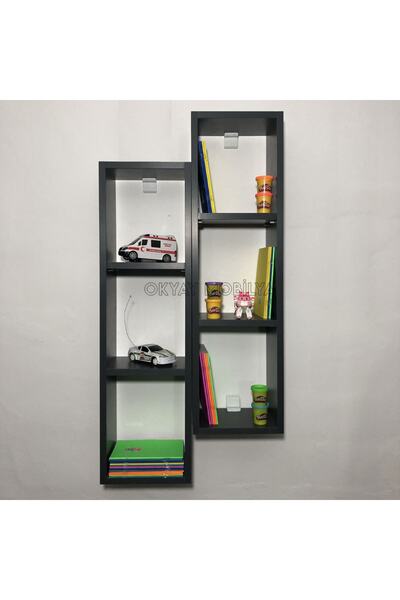 OKYAY MOBİLYA 2'li Dikey Dolap , Kitaplık , Aksesuar Dolabı , Oyuncak Dolabı