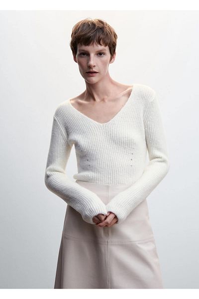 MANGO Woman V-Neck Sweater