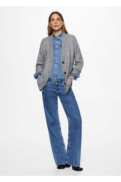 MANGO Woman Buttoned Oversize Cardigan
