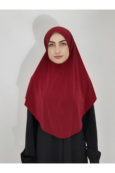 R&S modibone Το Khimar Ready Large Captivity είναι κατάλληλο για Hajj και Umrah Hıjap Malaysia Model Burgundy