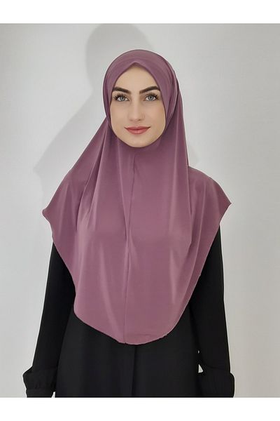 R&S modibone Prayer Cloth Ready Large Scarf Hijab and Umrah Hıjap Malaysian Model Lilac