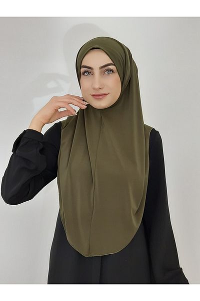 R&S modibone Prayer Cloth Ready Large Scarf for Hajj and Umrah Hıjap Malaysian Model Khaki