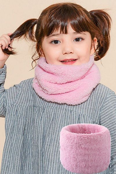 Nurnivus Unisex Children's Plush Neck Collar Scarf Scarf Windproof Fleece Neck Collar Shawl