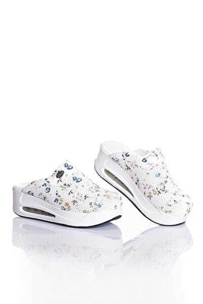 BLUMSABOTERLİK Beyaz Çiçekli Airmax Kadın Tam Ortopedik Ve Anatomik Hastene, ...