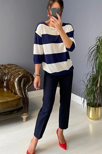 YZK Collection High Waist Fabric Trousers