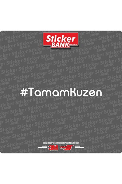 Sticker Bank Araba Sticker Tamam Kuzen Sticker